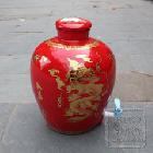 景德镇陶瓷酒坛酒瓶密封罐中国红龙凤带龙头瓷器酒坛