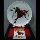 景德镇陶瓷名家名人名作冯杰设计作品艺术品马瓷画盘瓷盘挂盘摆件